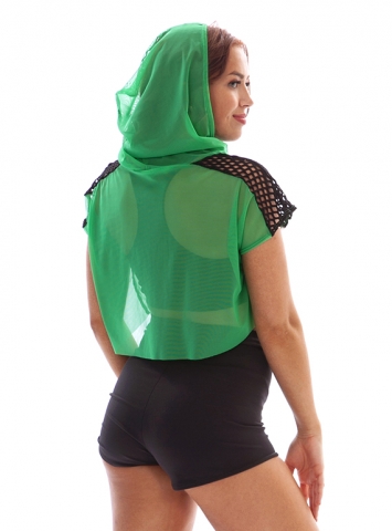 Mesh hoodie 2024 plus size